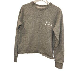 EVERLANE gray marl cotton 100% Human crew neck sweatshirt top XS